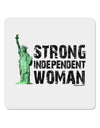 Statue of Liberty Strong Woman 4x4&#x22; Square Sticker-Stickers-TooLoud-1-Davson Sales