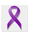 Crohn’s Disease Awareness Ribbon - Purple 4x4&#x22; Square Sticker 4 Pieces-Stickers-TooLoud-White-Davson Sales