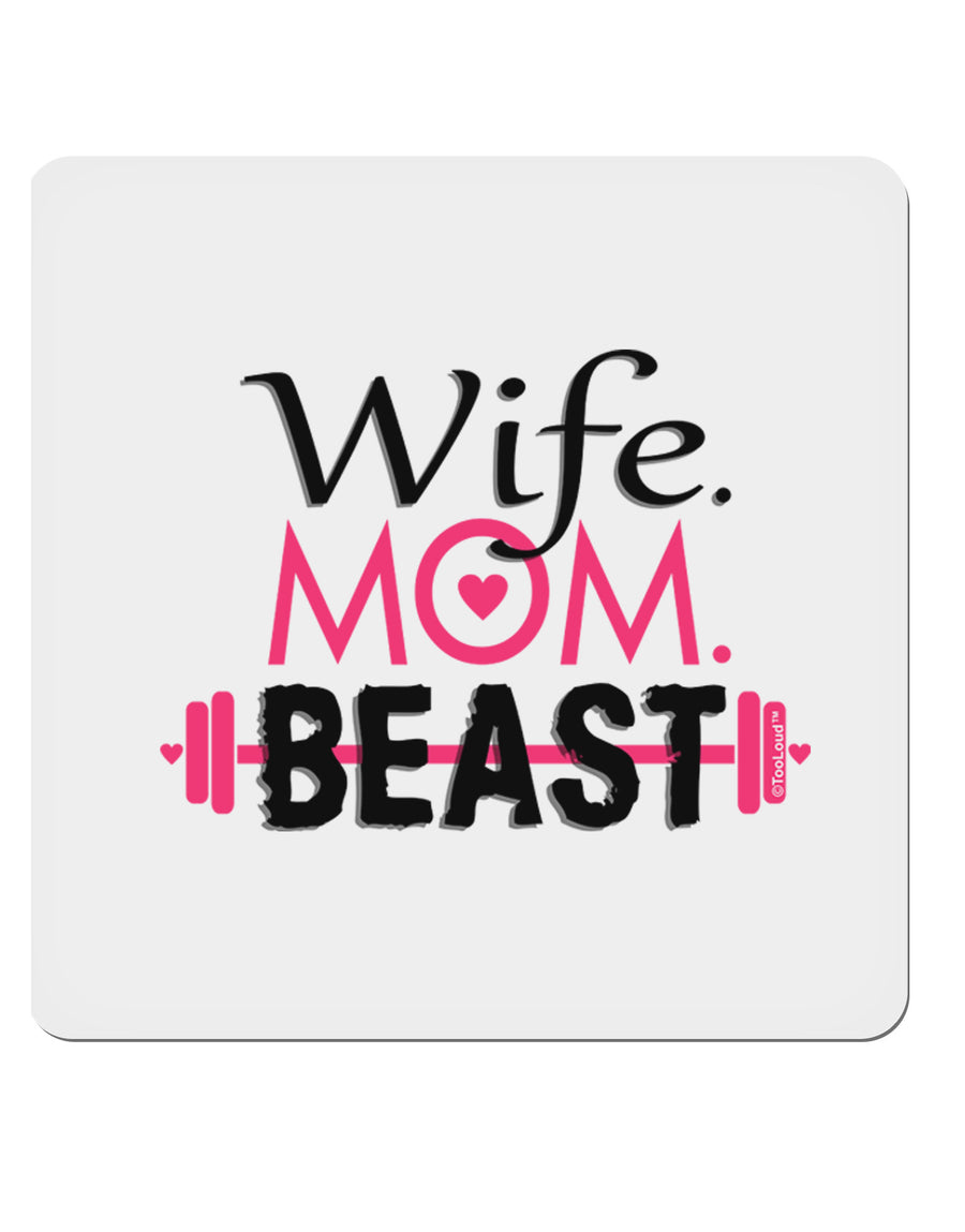Wife Mom Beast 4x4&#x22; Square Sticker-Stickers-TooLoud-1-Davson Sales