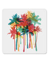 Paint Splash Palm Trees 4x4&#x22; Square Sticker-Stickers-TooLoud-1-Davson Sales