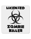 Licensed Zombie Killer - Biohazard 4x4&#x22; Square Sticker 4 Pieces-Stickers-TooLoud-White-Davson Sales