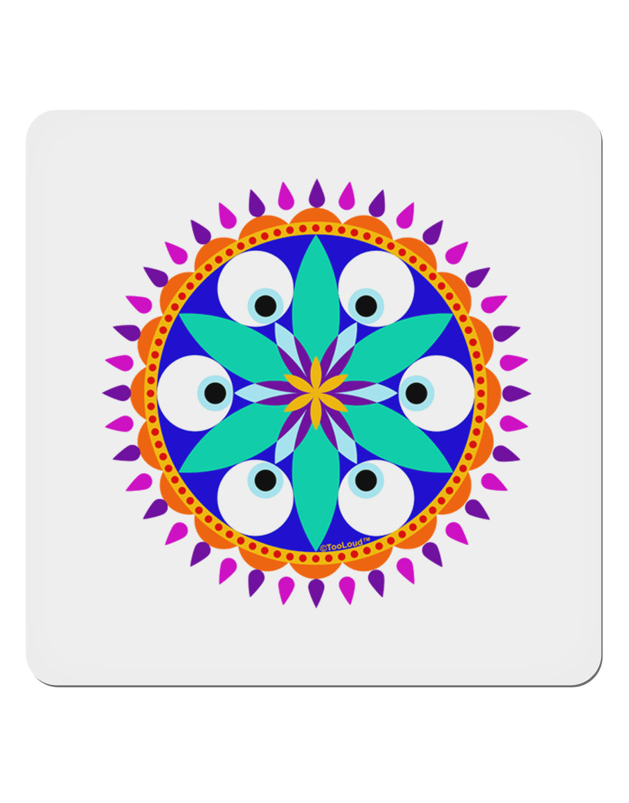 Evil Eye Protection Mandala 4x4&#x22; Square Sticker-Stickers-TooLoud-1-Davson Sales