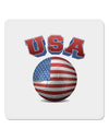 Soccer Ball Flag - USA 4x4&#x22; Square Sticker-Stickers-TooLoud-1-Davson Sales