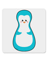 Cute Penguin Matryoshka Nesting Doll - Christmas 4x4&#x22; Square Sticker 4 Pieces-Stickers-TooLoud-White-Davson Sales