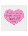 Adoption is When - Mom and Daughter Quote 4x4&#x22; Square Sticker 4 Pieces-Stickers-TooLoud-White-Davson Sales