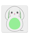 Cute Bunny with Floppy Ears - Green 4x4&#x22; Square Sticker 4 Pieces-Stickers-TooLoud-White-Davson Sales