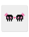 8-Bit Skull Love - Girl and Girl 4x4&#x22; Square Sticker 4 Pieces-Stickers-TooLoud-White-Davson Sales