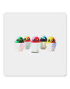 Kawaii Easter Eggs - No Text 4x4&#x22; Square Sticker 4 Pieces-Stickers-TooLoud-White-Davson Sales