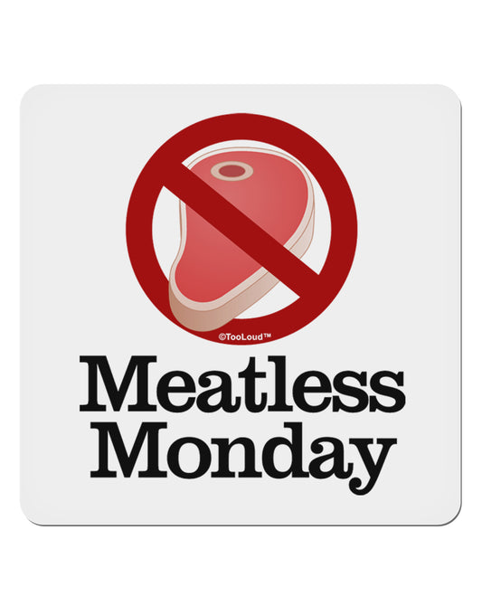 Meatless Monday 4x4&#x22; Square Sticker 4 Pieces-Stickers-TooLoud-White-Davson Sales