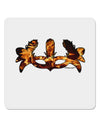 Fire Masquerade Mask 4x4&#x22; Square Sticker 4 Pieces-Stickers-TooLoud-White-Davson Sales