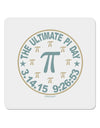 The Ultimate Pi Day Emblem 4x4&#x22; Square Sticker 4 Pieces-Stickers-TooLoud-White-Davson Sales