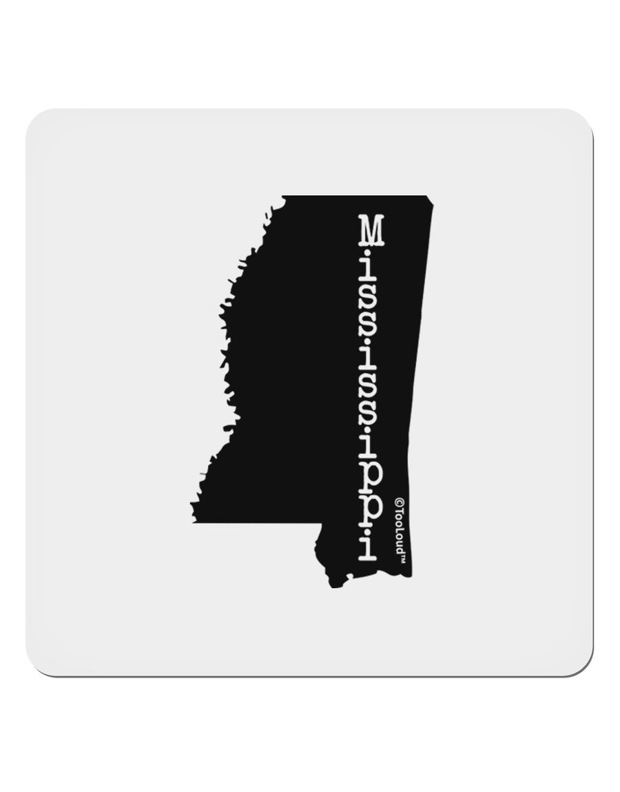 Mississippi - United States Shape 4x4&#x22; Square Sticker 4 Pieces-Stickers-TooLoud-White-Davson Sales