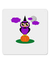 Owl Purple 4x4&#x22; Square Sticker 4 Pieces-Stickers-TooLoud-White-Davson Sales