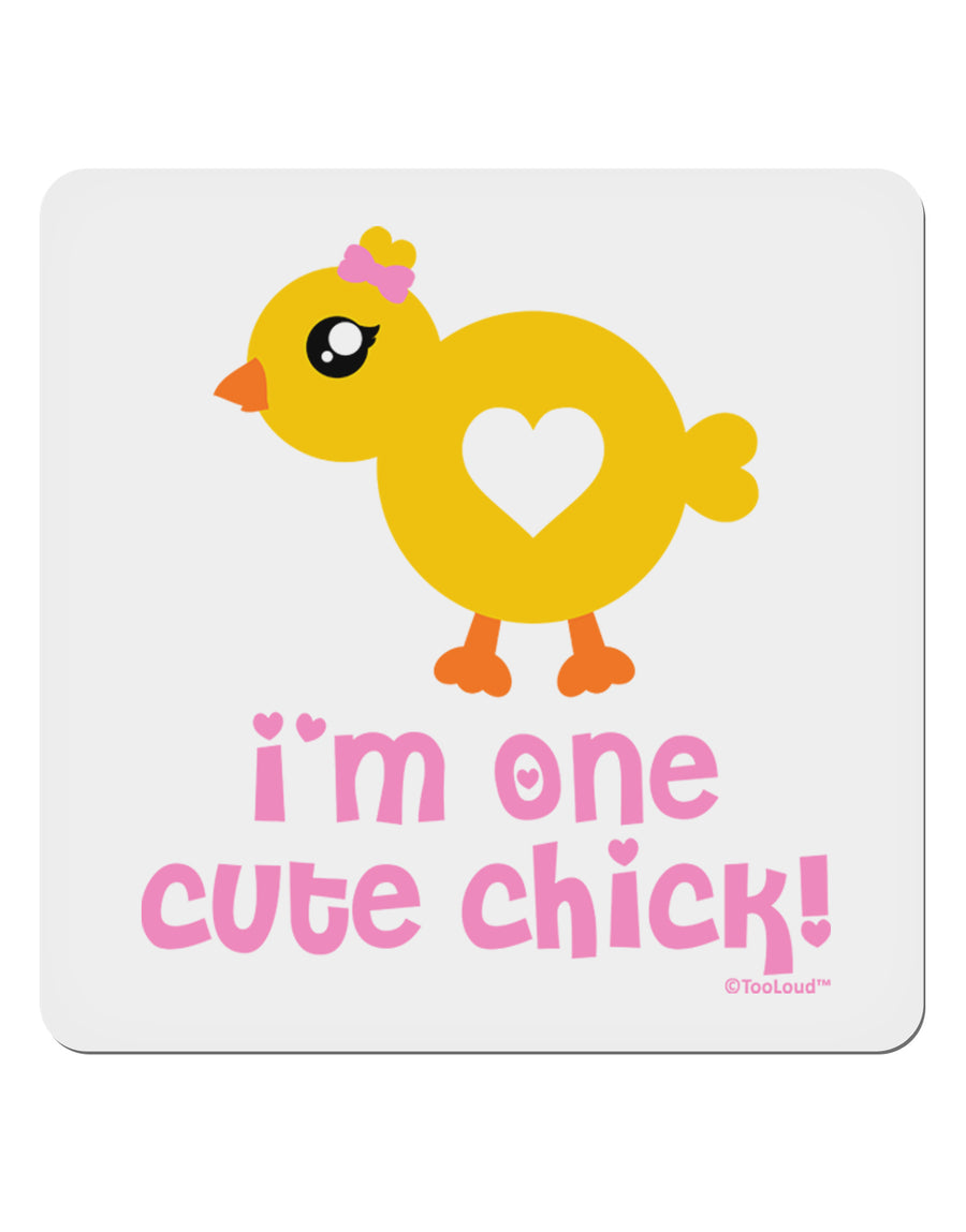 I'm One Cute Chick 4x4&#x22; Square Sticker 4 Pieces-Stickers-TooLoud-White-Davson Sales