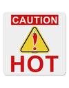 Caution Hot Chili Pepper Sign 4x4&#x22; Square Sticker 4 Pieces-Stickers-TooLoud-White-Davson Sales