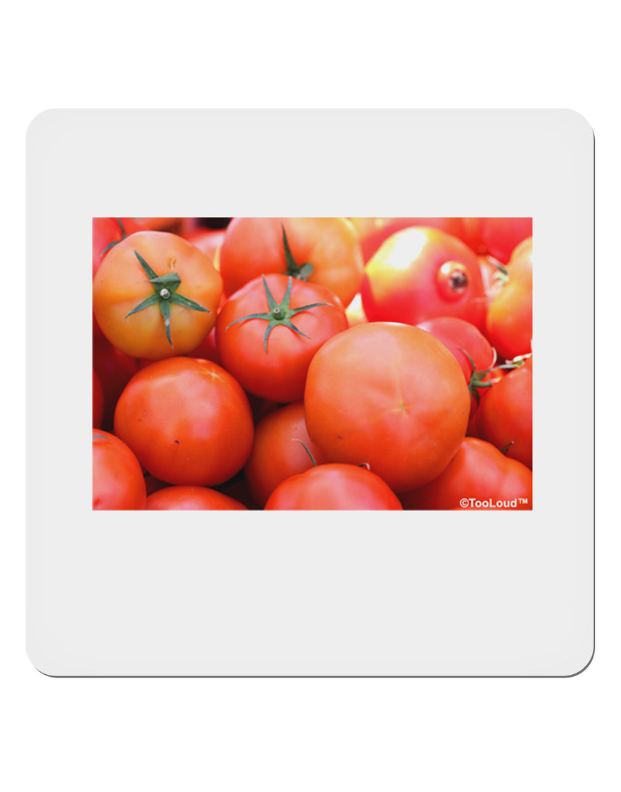 Buy Local Produce Tomatoes 4x4&#x22; Square Sticker 4 Pieces-Stickers-TooLoud-White-Davson Sales