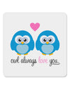 Owl Always Love You - Blue Owls 4x4&#x22; Square Sticker 4 Pieces-Stickers-TooLoud-White-Davson Sales
