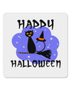 Witch Cat 4x4&#x22; Square Sticker 4 Pieces-Stickers-TooLoud-White-Davson Sales