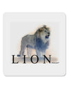 Lion Watercolor B Text 4x4&#x22; Square Sticker 4 Pieces-Stickers-TooLoud-White-Davson Sales