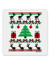 Tree with Gifts Ugly Christmas Sweater 4x4&#x22; Square Sticker-Stickers-TooLoud-1-Davson Sales