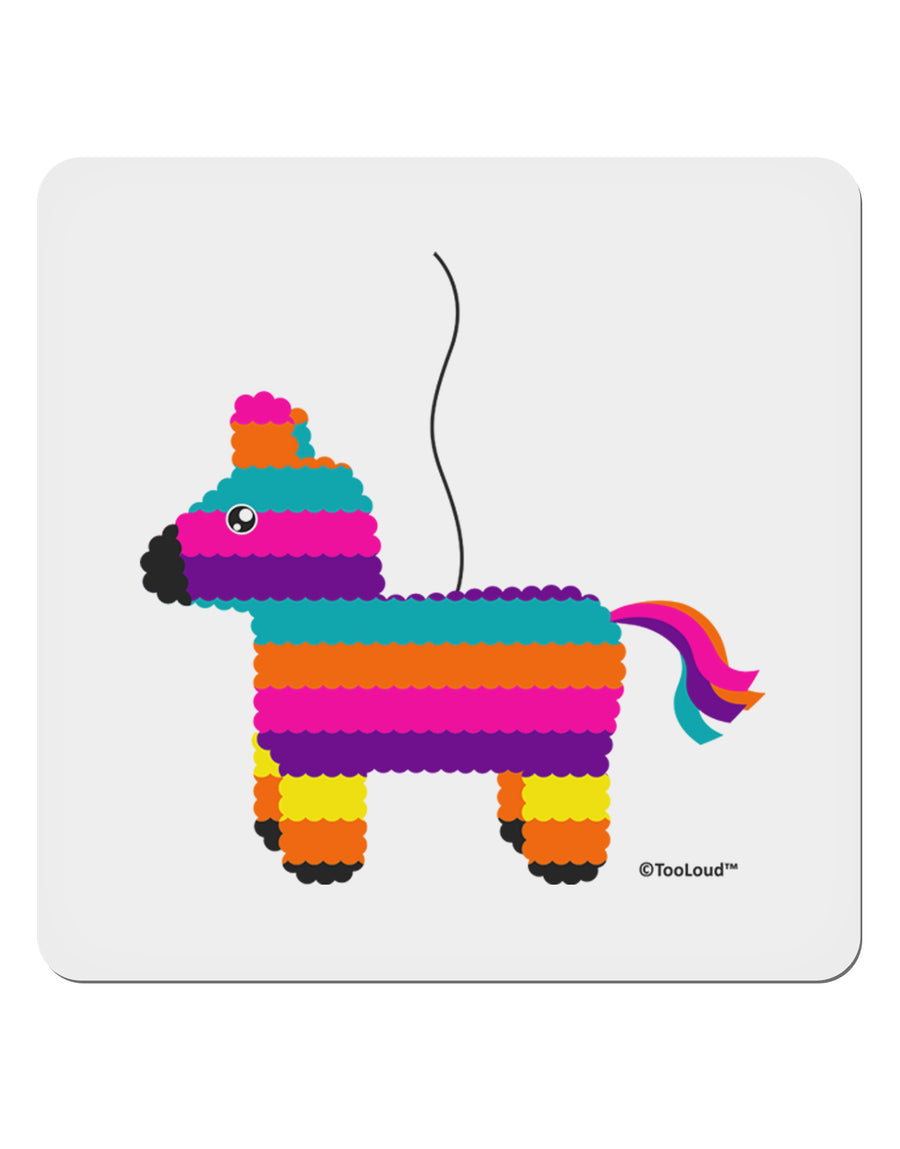 Colorful Hanging Pinata Design 4x4&#x22; Square Sticker 4 Pieces-Stickers-TooLoud-White-Davson Sales