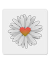 Pretty Daisy Heart 4x4" Square Sticker-Stickers-TooLoud-1 Piece-Davson Sales