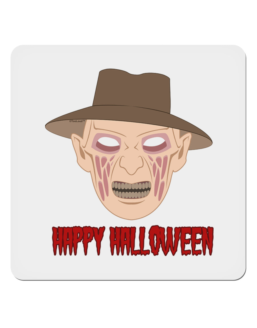 Scary Face With a Hat - Happy Halloween 4x4&#x22; Square Sticker 4 Pieces-Stickers-TooLoud-White-Davson Sales
