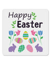 Happy Easter Design 4x4&#x22; Square Sticker 4 Pieces-Stickers-TooLoud-White-Davson Sales