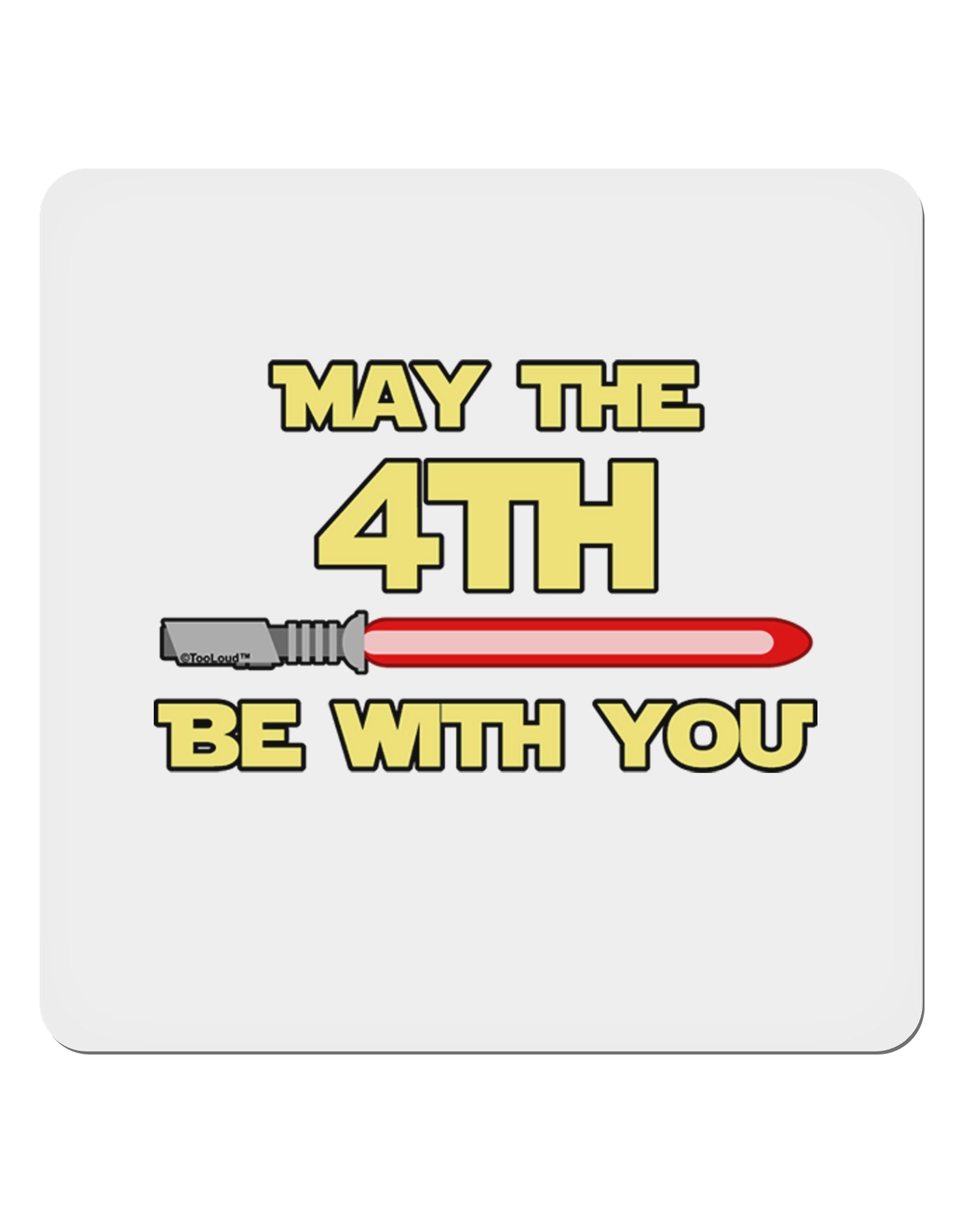 4th Be With You Beam Sword 4x4&#x22; Square Sticker-Stickers-TooLoud-1-Davson Sales