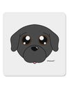 Cute Pug Dog - Black 4x4&#x22; Square Sticker 4 Pieces-Stickers-TooLoud-White-Davson Sales