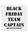 Black Friday Team Captain - Drop and Give Me Deals 4x4&#x22; Square Sticker 4 Pieces-Stickers-TooLoud-White-Davson Sales