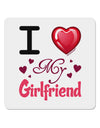 I Love Heart My Girlfriend 4x4&#x22; Square Sticker 4 Pieces-Stickers-TooLoud-White-Davson Sales