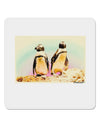 Magellanic Penguin Watercolor 4x4&#x22; Square Sticker 4 Pieces-Stickers-TooLoud-White-Davson Sales