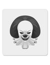 Scary Clown Grayscale 4x4&#x22; Square Sticker 4 Pieces-Stickers-TooLoud-White-Davson Sales