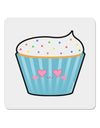 Cute Cupcake with Sprinkles - Heart Eyes 4x4&#x22; Square Sticker 4 Pieces-Stickers-TooLoud-White-Davson Sales