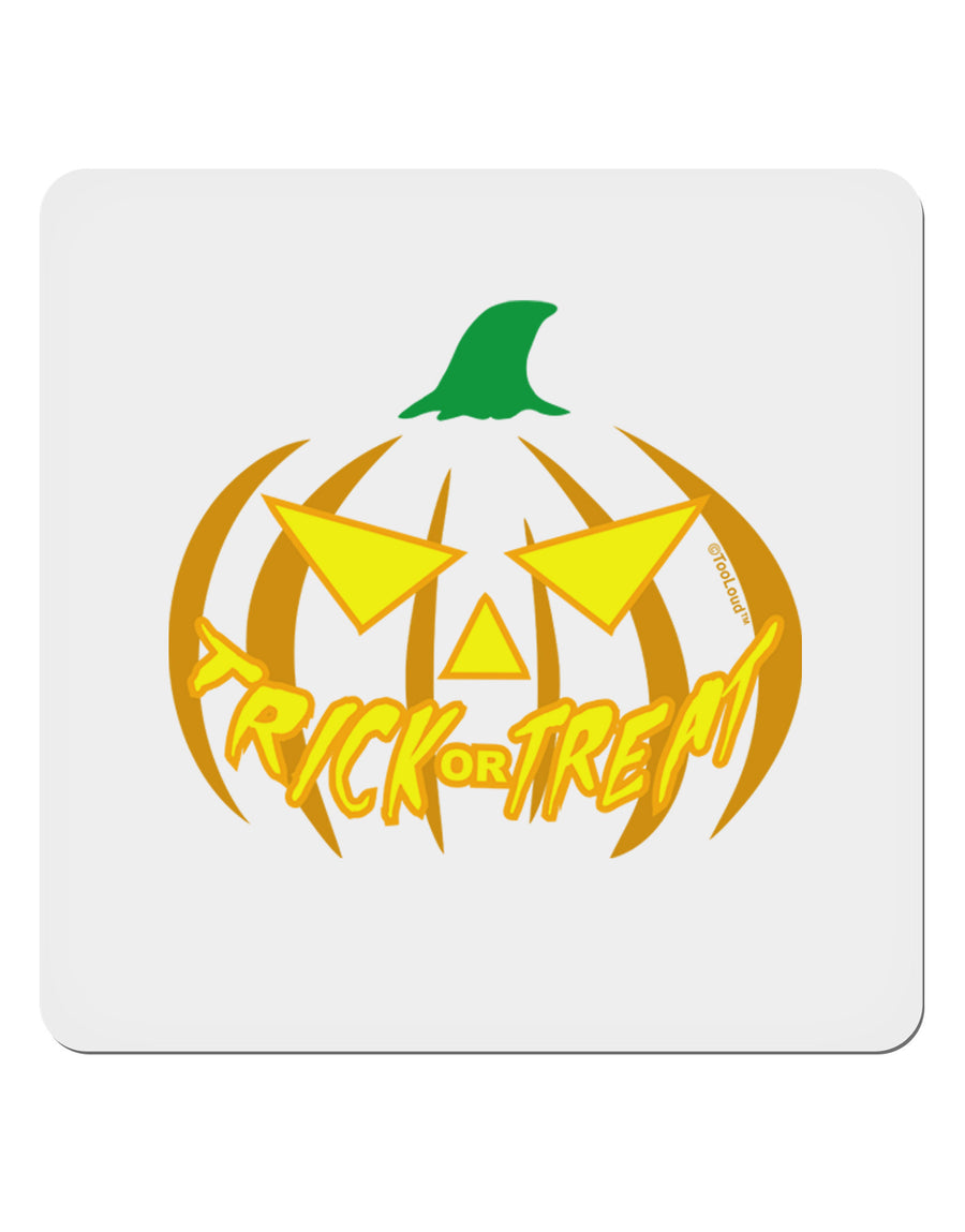 Trick or Treat Jack Yellow 4x4&#x22; Square Sticker 4 Pieces-Stickers-TooLoud-White-Davson Sales