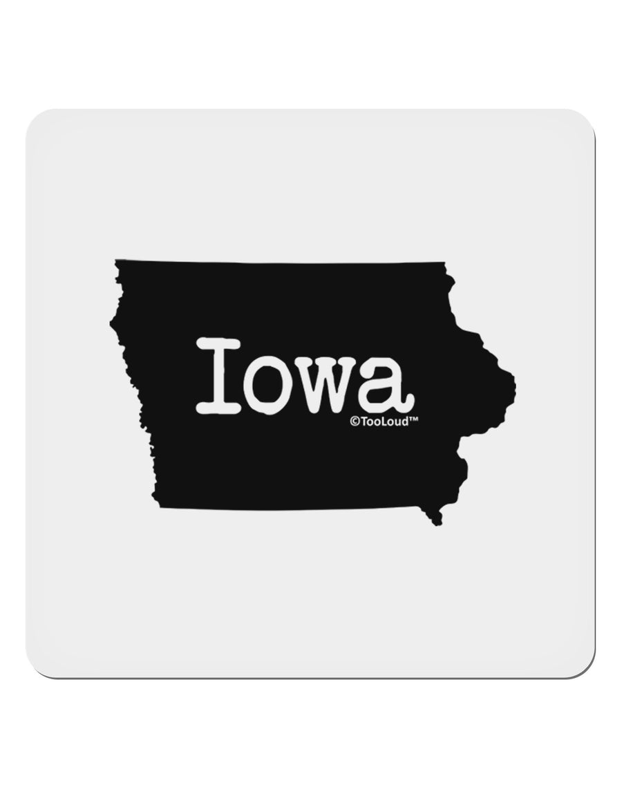 Iowa - United States Shape 4x4&#x22; Square Sticker 4 Pieces-Stickers-TooLoud-White-Davson Sales