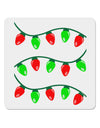 Christmas Lights Red and Green 4x4&#x22; Square Sticker 4 Pieces-Stickers-TooLoud-White-Davson Sales