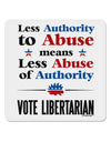 Libertarian Against Authority Abuse 4x4&#x22; Square Sticker-Stickers-TooLoud-1-Davson Sales