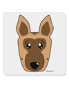 Cute German Shepherd Dog 4x4&#x22; Square Sticker 4 Pieces-Stickers-TooLoud-White-Davson Sales