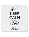 Keep Calm and Love Bees Color 4x4&#x22; Square Sticker 4 Pieces-Stickers-TooLoud-White-Davson Sales