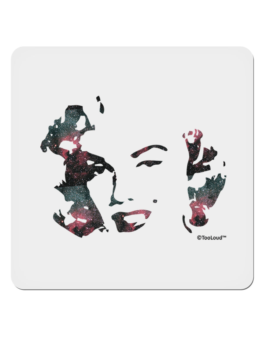 Marilyn Monroe Galaxy Design and Quote 4x4&#x22; Square Sticker 4 Pieces-Stickers-TooLoud-White-Davson Sales