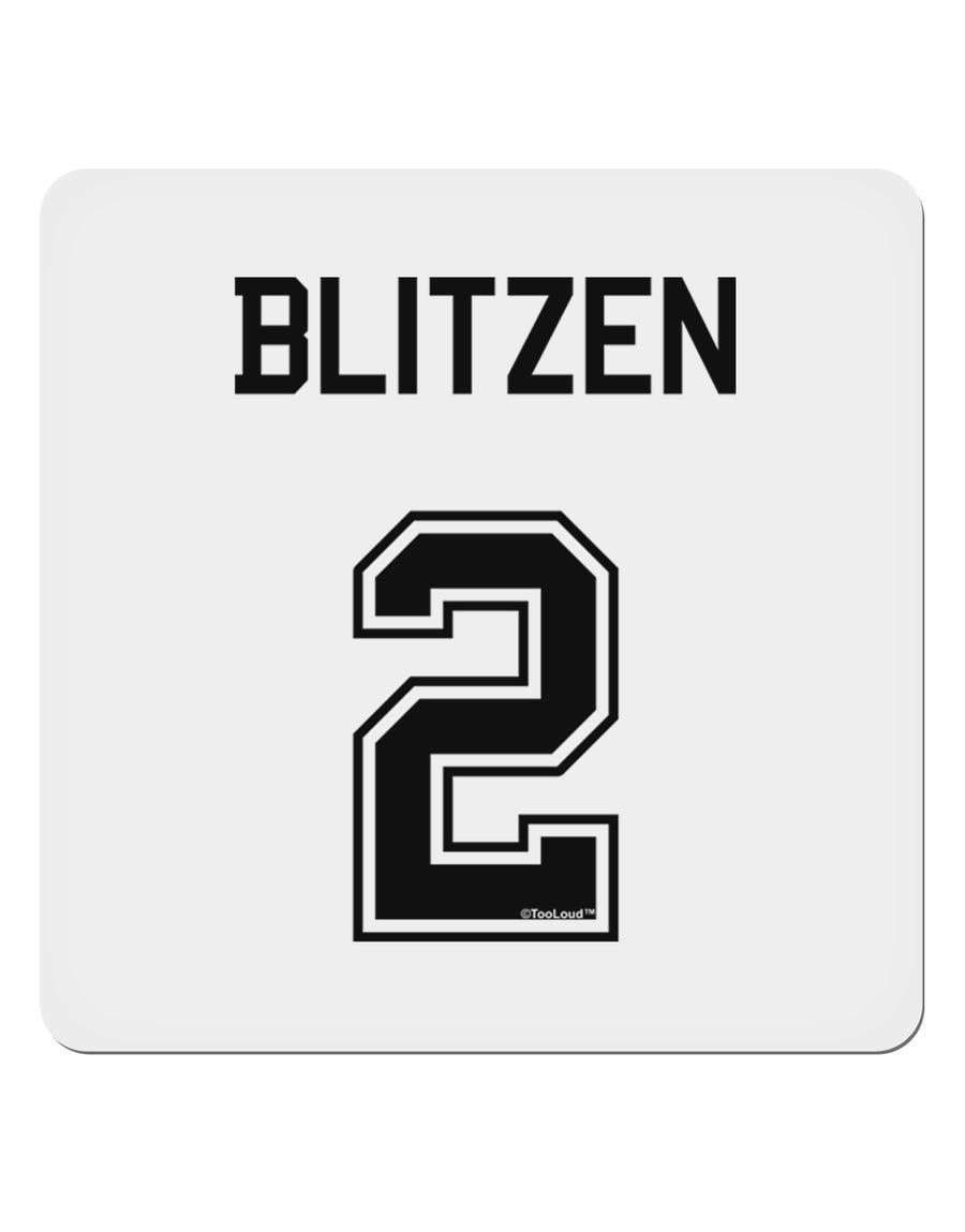 Reindeer Jersey - Blitzen 2 4x4&#x22; Square Sticker 4 Pieces-Stickers-TooLoud-White-Davson Sales