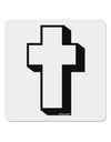 Simple Cross Design Black 4x4&#x22; Square Sticker 4 Pieces-Stickers-TooLoud-White-Davson Sales