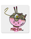 TooLoud Matching Pho Eva Pink Pho Bowl 4x4 Inch Square Stickers - 4 Pieces-Stickers-TooLoud-Davson Sales