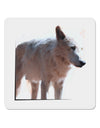 Magnificent Full White Wolf 4x4&#x22; Square Sticker-Stickers-TooLoud-1-Davson Sales