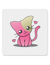 Kawaii Kitty 4x4&#x22; Square Sticker-Stickers-TooLoud-1-Davson Sales