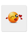 Kissy Face Emoji Girl 4x4&#x22; Square Sticker