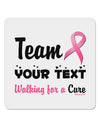 Personalized Team -Name- Breast Cancer Walk - Walking for a Cure 4x4&#x22; Square Sticker 4 Pieces-Stickers-TooLoud-White-Davson Sales