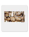 Buy Local Produce Potatoes Text 4x4&#x22; Square Sticker 4 Pieces-Stickers-TooLoud-White-Davson Sales